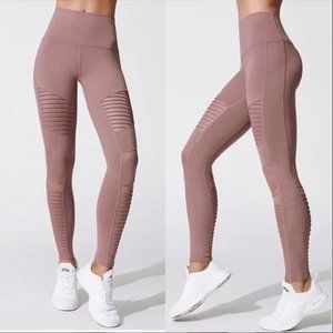 Alo Yoga High Waist Moto Legging, Smoky Quartz, XS